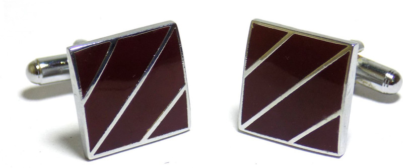 Forty Hands Metal Cufflink(Silver, Brown)