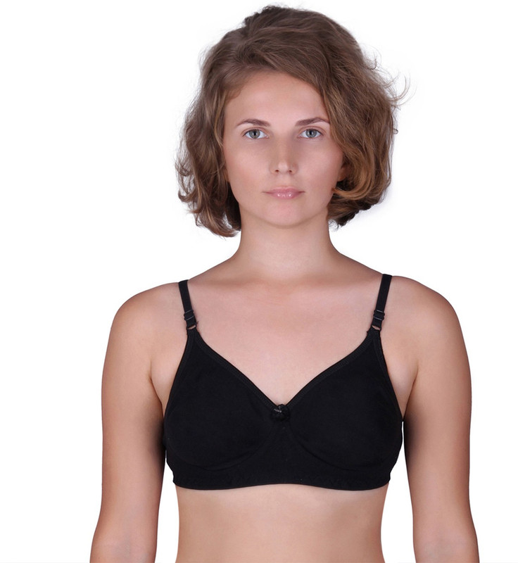 SCAN Women Full Coverage Non Padded Bra(Black)