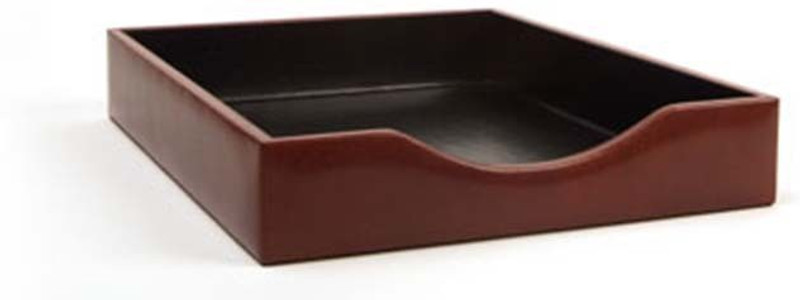 artikle 1 Compartments Leather Letter Tray(Brown)