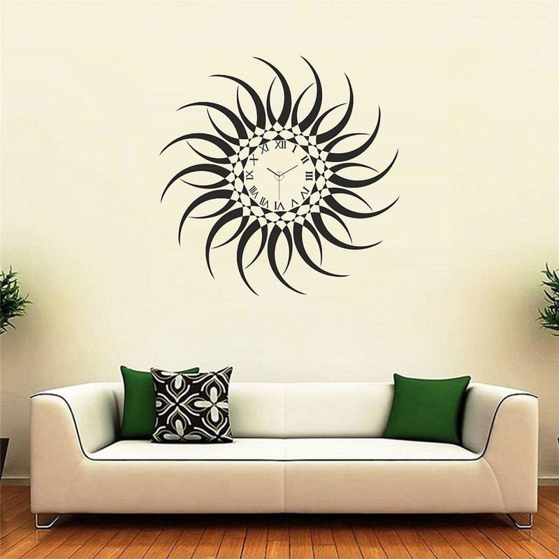 radhika enterprise Analog 45.72 cm X 45.72 cm Wall Clock(Black, Orange, Without Glass)