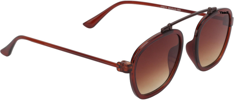 Yaadi Retro Square Sunglasses(Brown)