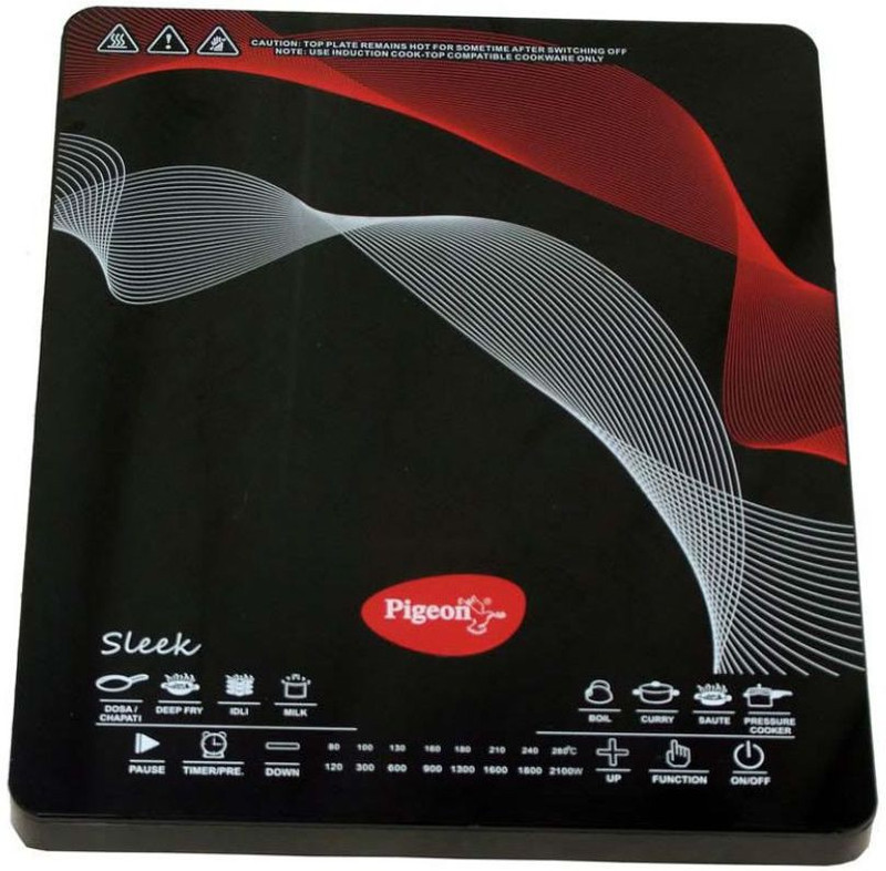 Pigeon Sleek 2100W Induction Cooktop(Multicolor, Touch Panel)