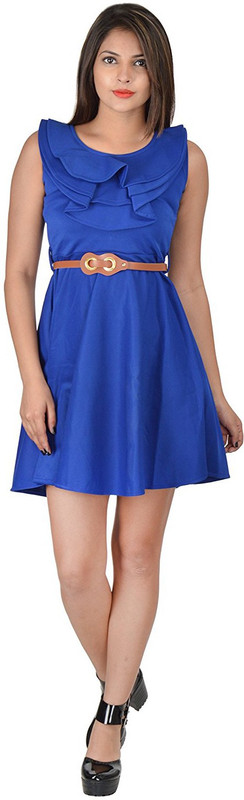 candy vines Women A-line Blue Dress