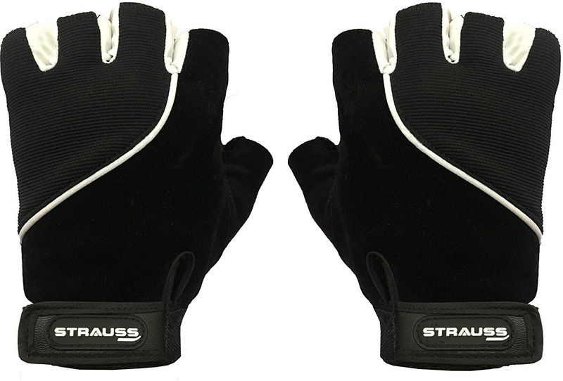 Strauss Sporty/Cycling Gym & Fitness Gloves (L, Black)