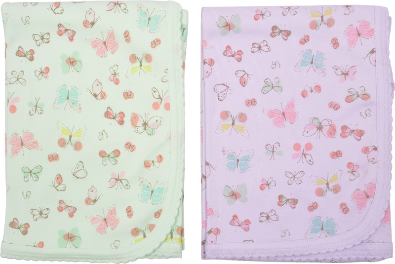 Zero Printed, Solid Single Swadding Baby Blanket(Cotton, Purple , Green) Zero Printed, Solid Single Swadding Baby Blanket(Cotton, Purple , Green)