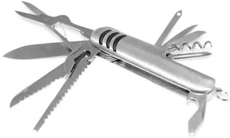 Pin to Pen 14 Functions Multi Utility Knife Multi-utility Knife(Silver)