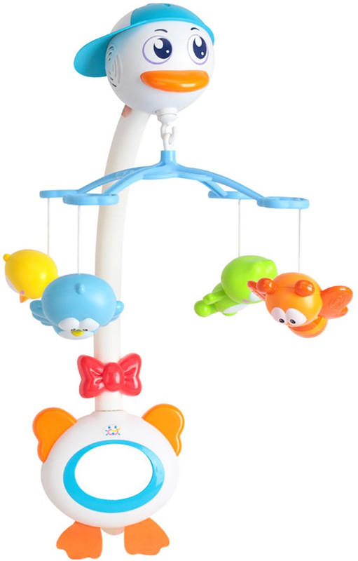 Kiditos Musical Cot Mobile Bell Cute Bed Hanging for Newly Born (Day & Night Mode)(Multicolor)