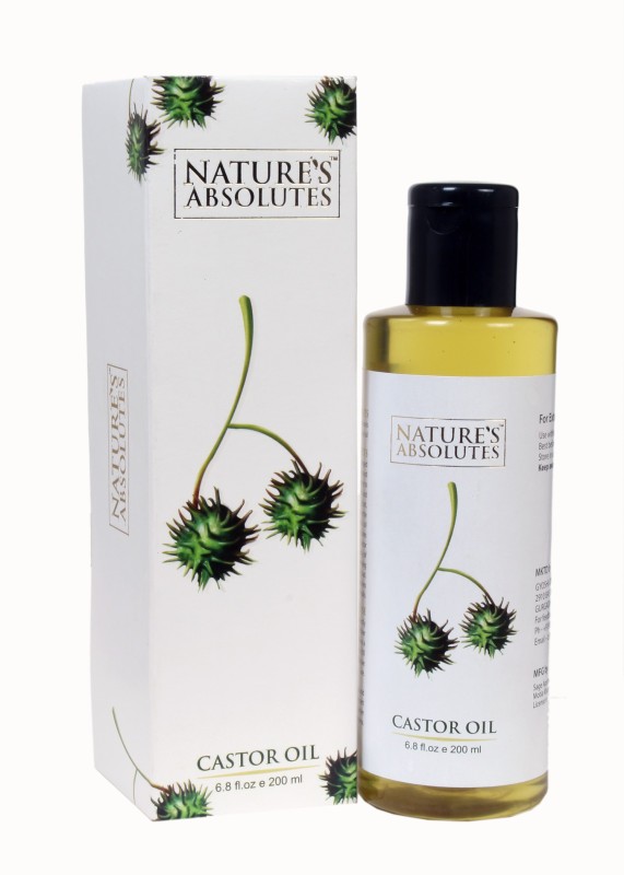 Nature's Absolutes  Castor Carrier Oil - 200 ml - Cold Pressed & Pure Premium Oil With Incredible Benefits For Hair, Skin, Eyelashes, Eyebrows & Nails(200 ml)