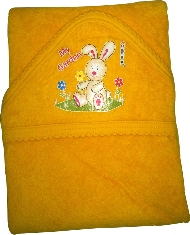 Xchildhood hooded towel Baby Bath Seat(Yellow)