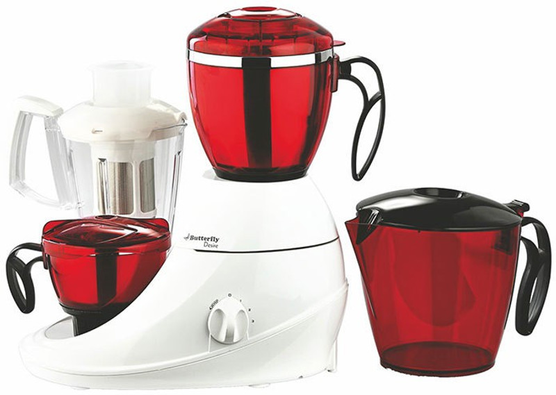Butterfly Desire 3J Desire 750 W Mixer Grinder(Red, White, 3 Jars)