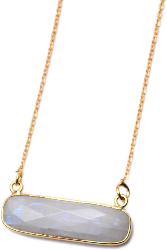 the sparkle story Moonstone Gold-plated Plated Alloy Necklace