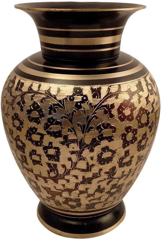 etrendz Decorative Showpiece  -  16 cm(Brass, Black)