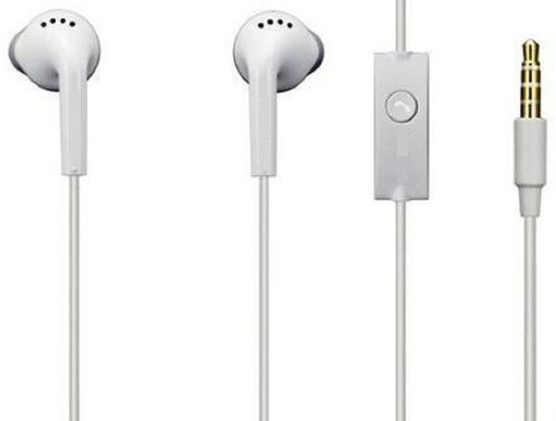 dad SH25JH Wired Headset with Mic(White, In the Ear)