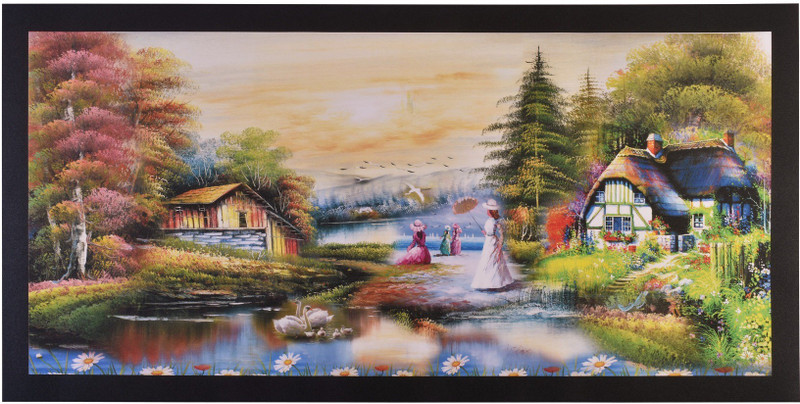 Beautiful Painting Sparkle Print Unframed Wall Sticker Poster (20 X 40 Inches) Fine Art Print(20 inch X 40 inch, Rolled)