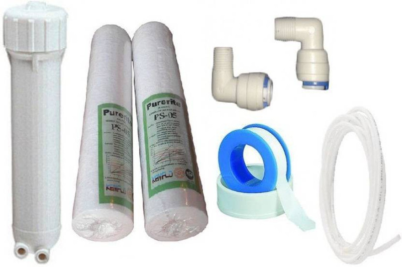 xisom RO PART MEMBRANE HOUSING SPUN FILTER 2 PCS ELBOW 2 PCS PIPE 3 MTR TEFLON TAPE Solid Filter Cartridge(0.5, Pack of 7)