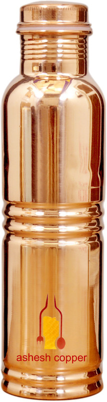 ashesh copper leak proof 5 ring shiney design fine copper 1000 ml Bottle(Pack of 1, Gold, Brown)