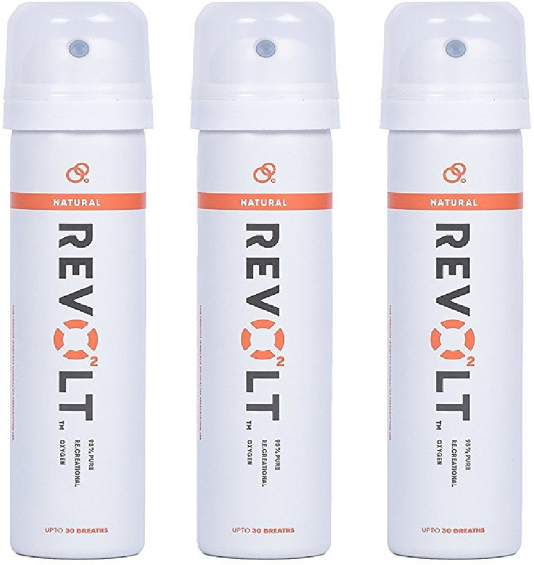 REVOLT Pocket Oxygen Mini Natural Pack(3 Cans) Volume-1.5 Litre Sports Bottle Holder