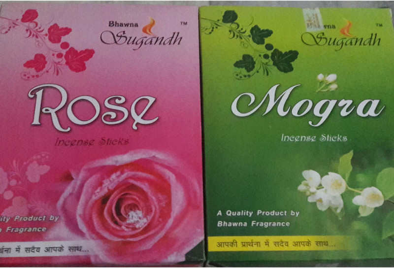 madhulica MD120822 MOGRA & ROSE INCENSE Candle(Black, Pack of 24)