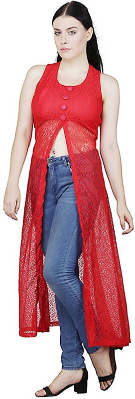 shyammc Casual Embroidered Women Kurti(Red)