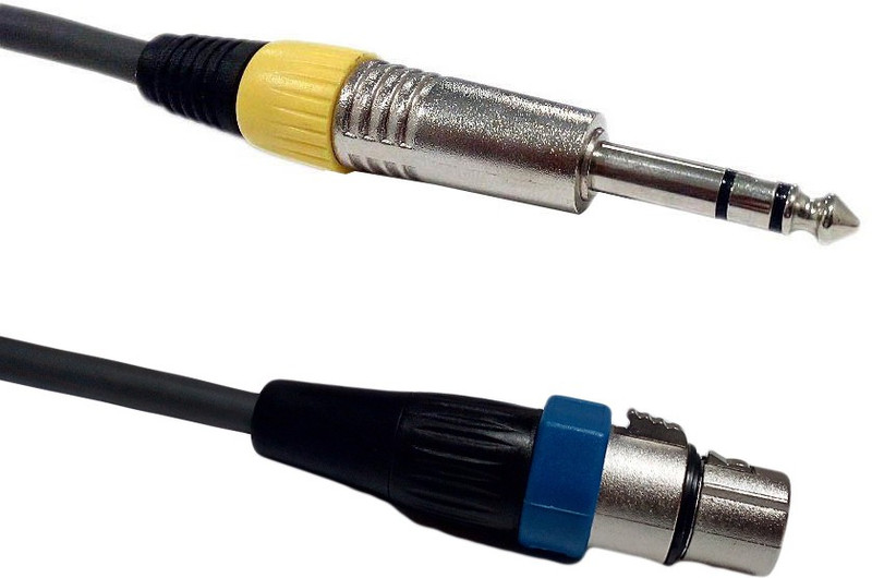Sonic Plumber XLR Female to 1/4 inch TRS Jack (20m) Cable(Black)