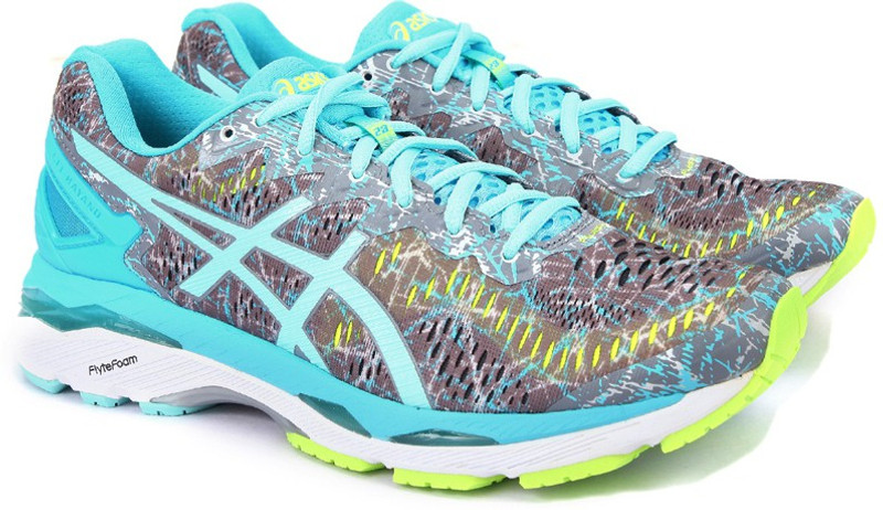 Asics GEL-KAYANO 23 Running Shoes For Women(Blue, Brown, Yellow)