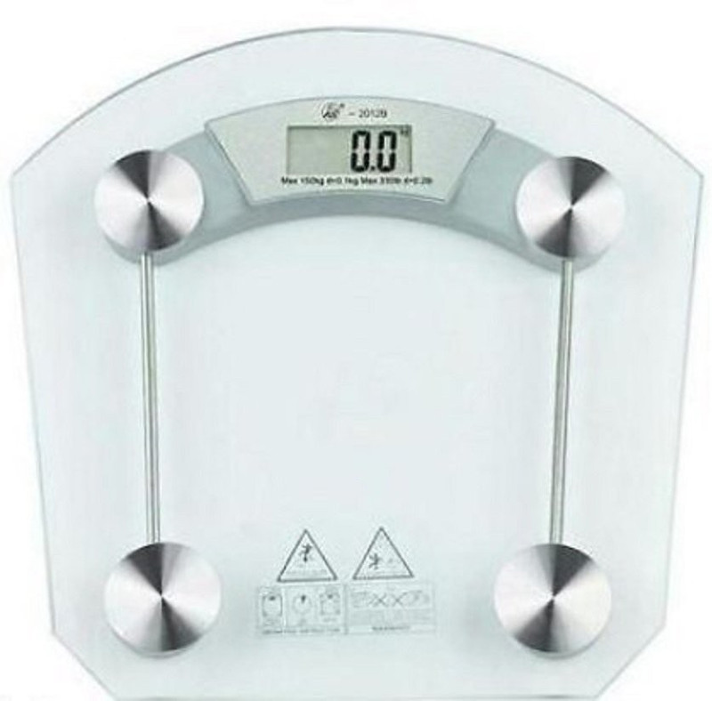 Trost Digital Thick Glass Body Square Weighing Scale(Transparent)