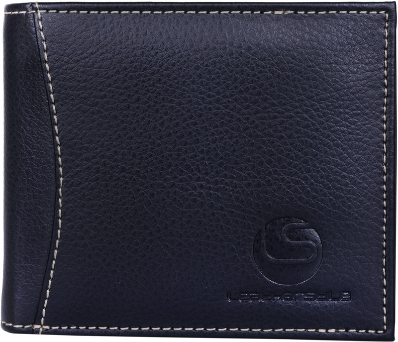 Leatherstile Men Black Artificial Leather Wallet(9 Card Slots)