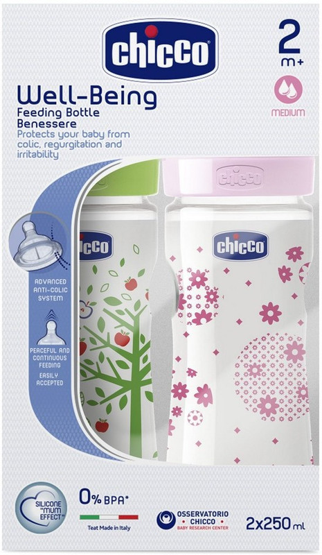 Chicco Wellbeing Feeding - 250 ml(Multicolor)