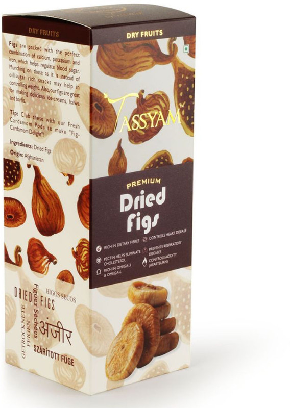 Tassyam Gusto Spicerie Premium Dried Figs Anjeer | Super Value Pack - Healthy Dry Fruits Luxury Box by Tassyam Figs(200 g)