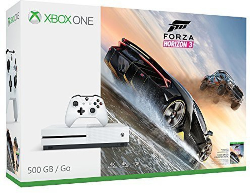 Microsoft Xbox One S Console - Forza Horizon 3 Bundle 500 GB GB with forza(White)