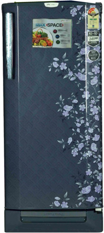 Godrej 210 L Direct Cool Single Door 3 Star Refrigerator with Base Drawer(Indigo Floret, RD EDGEPRO 210 PDS 3.2)
