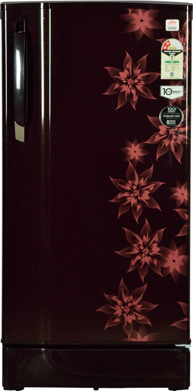 Godrej 185 L Direct Cool Single Door 2 Star Refrigerator with Base Drawer(Berry Bloom, RD EDGE 185 CT 2.2)