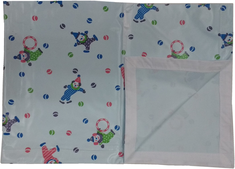 Love Baby Microfiber Crib Printed Bedsheet(Pack of 1, Blue)