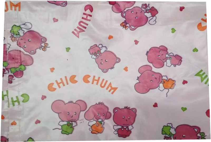 Love Baby Microfiber Crib Printed Bedsheet(Pack of 1, Pink)