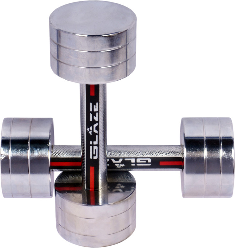 Glaze premium chrome ( 3kg x 2 =6kg) Fixed Weight Dumbbell(6 kg) Glaze premium chrome ( 3kg x 2 =6kg) Fixed Weight Dumbbell(6 kg)