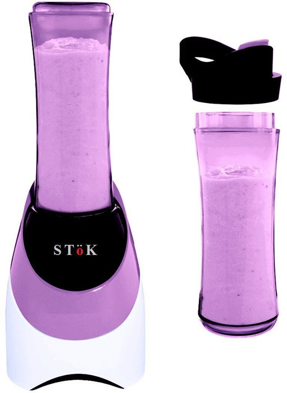 Stok SToK® ST-MJB02 Purple Mixer Shaker Mini Bottle Blender with Travel Sport Bottle - 600ML 250 W Mixer Grinder(Purple, 1 Jar)