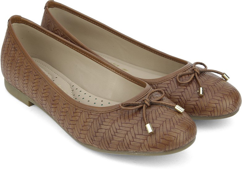 Bata WEAVE BALLERINA Bellies For Women(Brown)