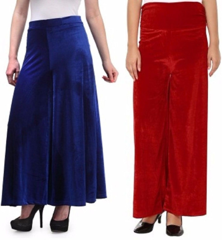Pop Cherry Slim Fit Women Blue, Red Trousers