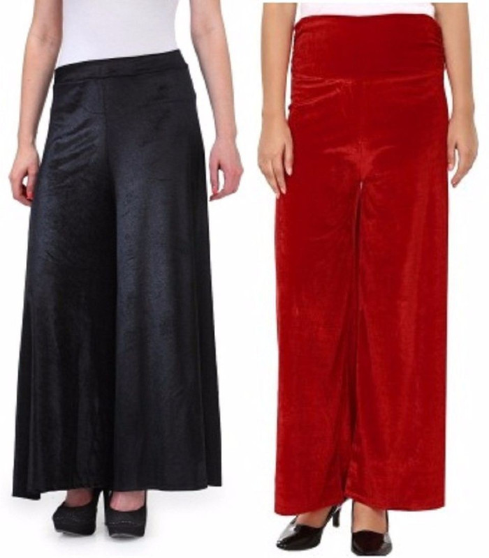 Pop Cherry Slim Fit Women Red, Black Trousers