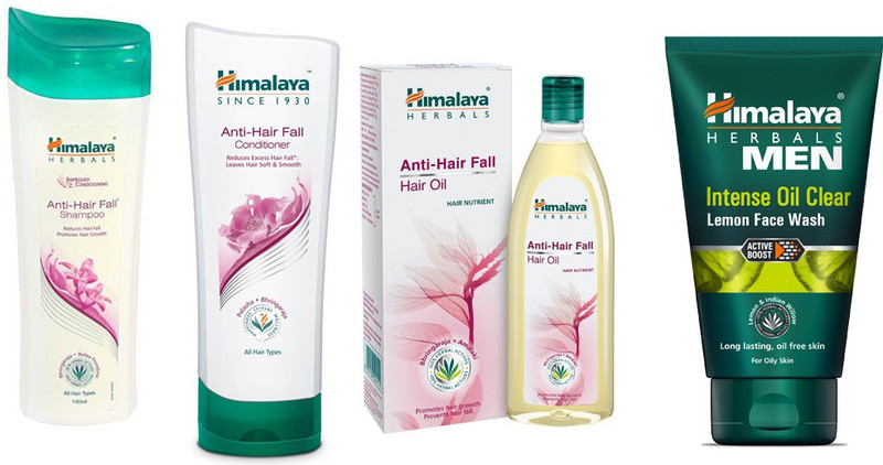 Himalaya Anti Hair Fall Hair Oil, Anti Hair Fall Shampoo, Anti Hair Fall Conditioner, Men Intense Oil Clear Lemon Face Wash(Set of 4)