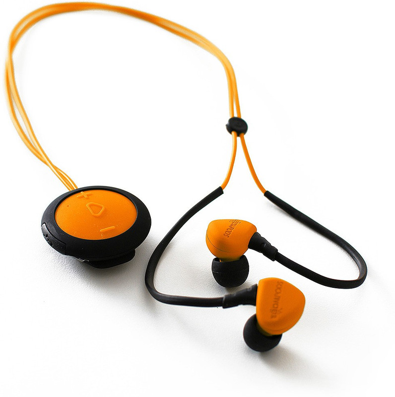 boompods Spotpods Race Bluetooth Bluetooth Headset with Mic(Orange, In the Ear)