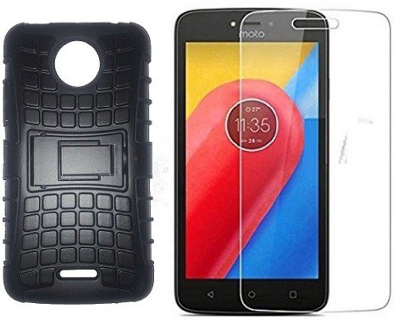 7rocks Cover Accessory Combo for Moto C Plus(Black,Transparent)