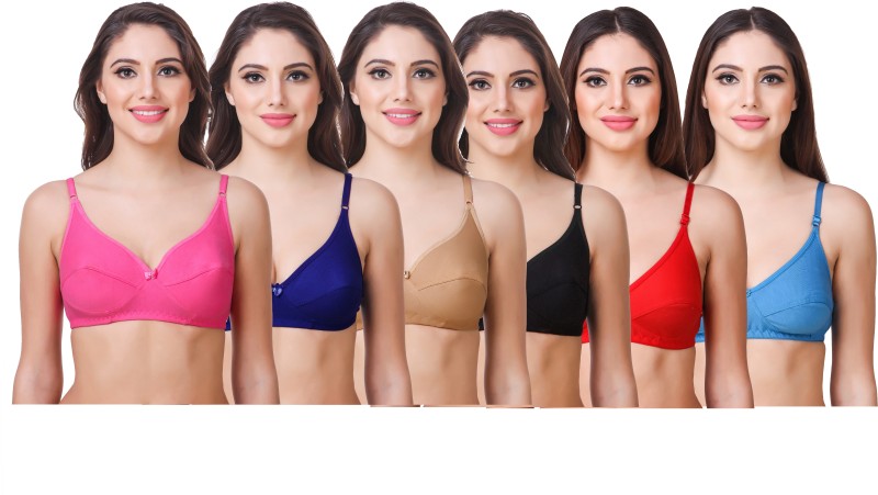 In Beauty Premium Women Full Coverage Non Padded Bra(Multicolor)