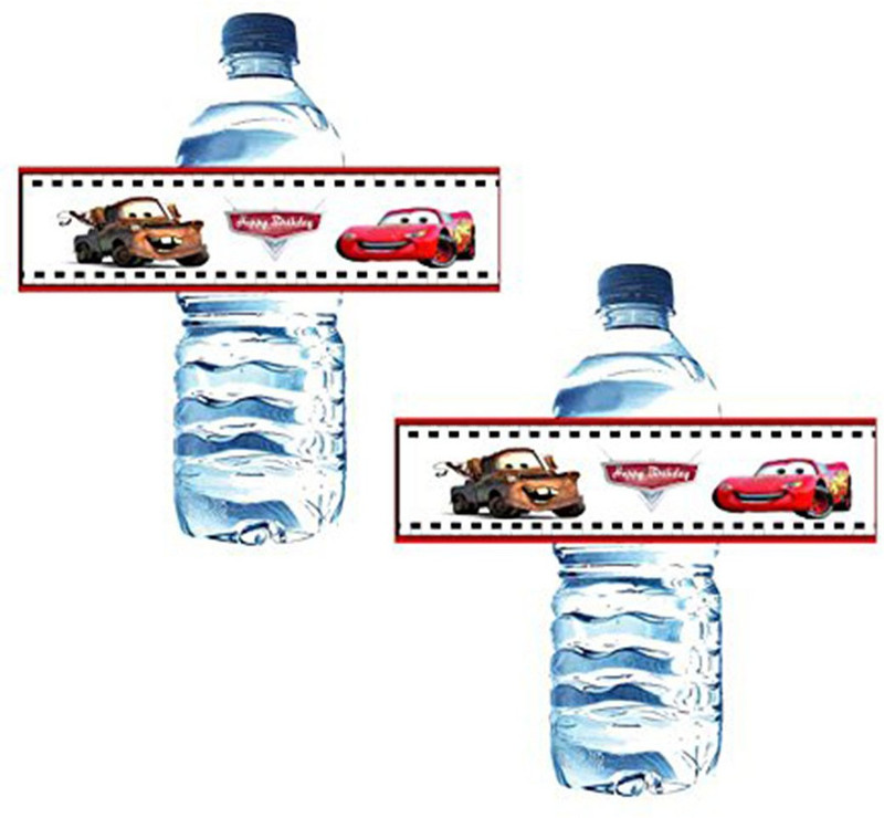 PARTY PROPZ Multicolor WATER BOTTLE LABELS 12 PCS/ DISNEY CAR BIRTHDAY DECORATION/MCQUEEN PARTY SUPPLIES - 12 g PARTY PROPZ Multicolor WATER BOTTLE LABELS 12 PCS/ DISNEY CAR BIRTHDAY DECORATION/MCQUEEN PARTY SUPPLIES - 12 g