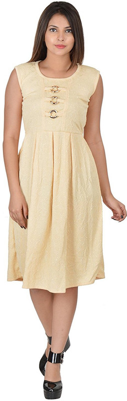 candy vines Women A-line Yellow Dress