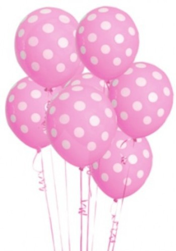Themez Only Printed Bal1 Balloon(Pink, White, Pack of 25)