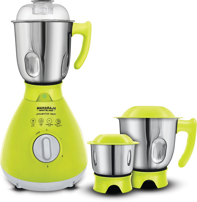 Maharaja Whiteline Powerclick Neon mixer grinder 750 W Mixer Grinder(neon, 3 Jars)