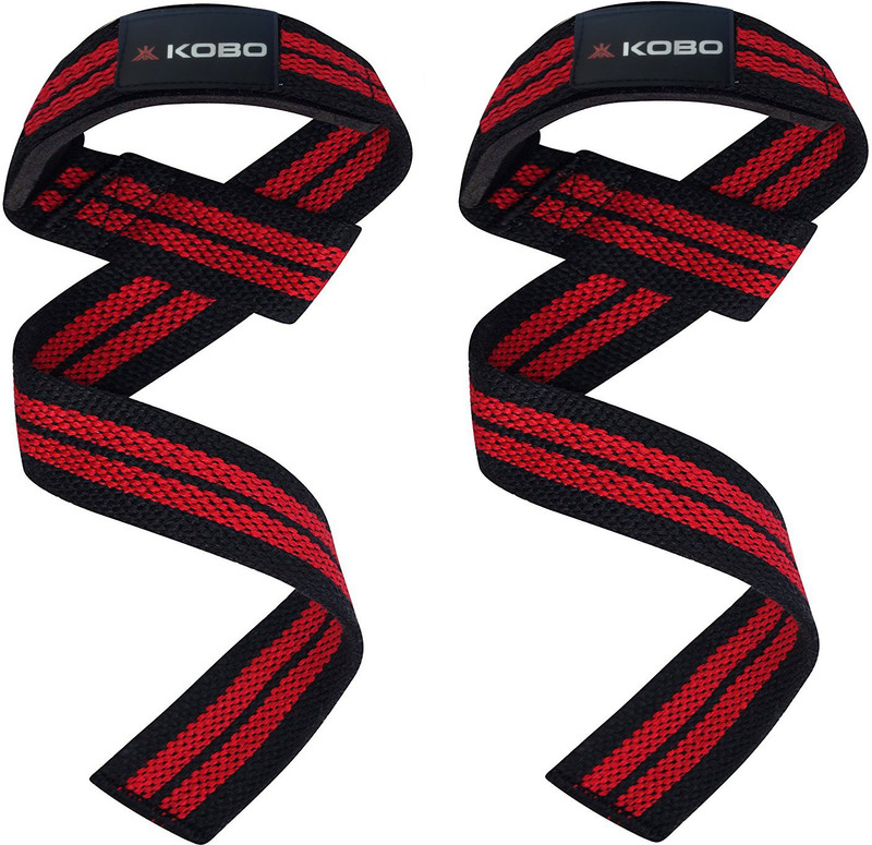 Buy Kobo Power Gym Training Padded Straps Weight Lifting Hand Bar Belts Gloves Hooks Wraps RED Wrist Support Red Online at desertcartSeychelles