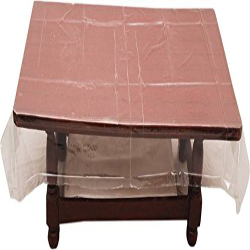 khushi creation Plaid 4 Seater Table Cover(Transparent, PVC (Polyvinyl Chloride))