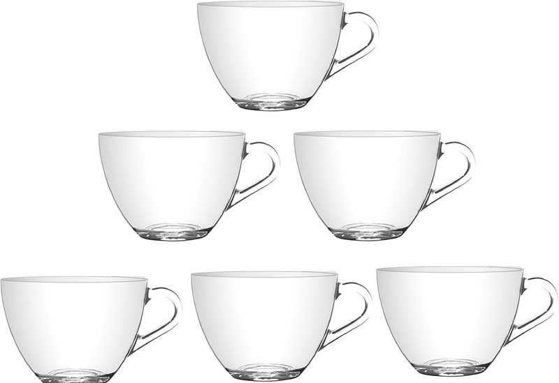 skykey round glass cups170ml Glass(Clear, Pack of 6)